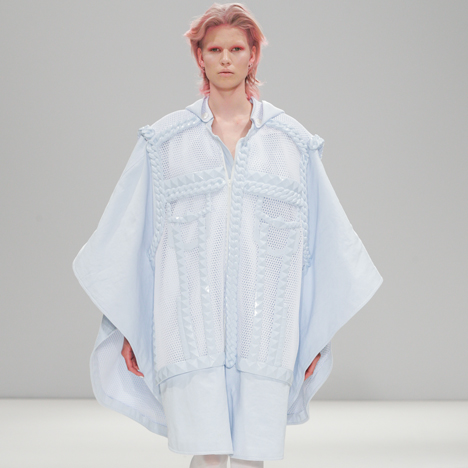Silicon details outline garments in Xiao Li's Autumn Winter 2014 collection
