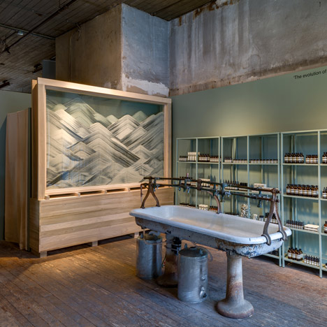 Aesop New York pop up shop installation by Frida Escobedo