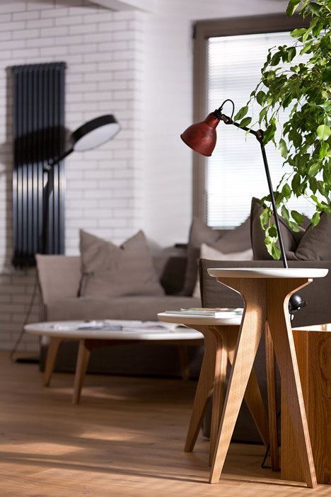 Apartment with the Birds by Olena Yudina has a monochrome material palette