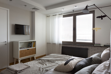 Apartment with the Birds by Olena Yudina has a monochrome material palette