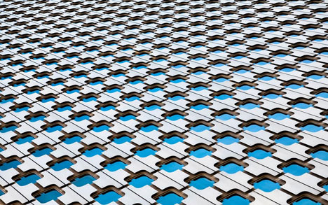Alexander Jacques transforms architectural facades into abstract patterns