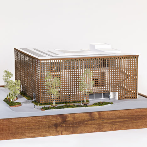 Architectural model demonstrates Shigeru Ban’s new Aspen Art Museum