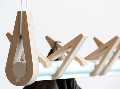 Birds in a Row coat rack by Christine Herold and Katharina Ganz