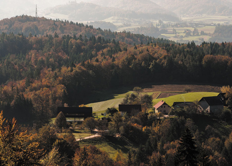 Black Barn by Arhitektura d.o.o. provides panoramic views of the Slovenian countryside