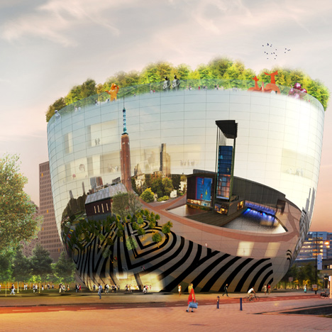 MVRDV unveils reflective bowl-shaped art depot for Museum Boijmans Van Beuningen