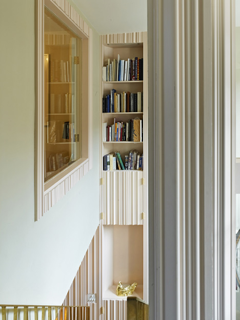 AOC Architecture adds wall-hung bicycles and basket-weave flooring to London townhouse