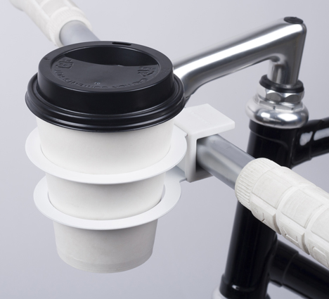Cup holder by Bookman for coffee-fuelled cycling