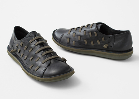 Nendo creates Beetle shoe for Camper with laces slotted through the uppers