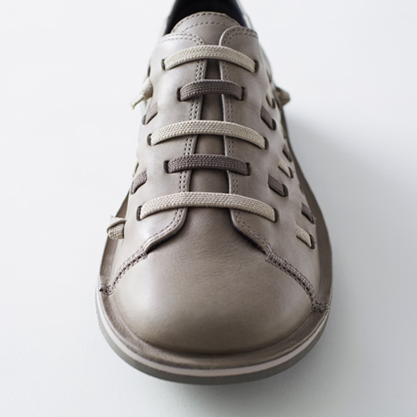 Nendo creates Beetle shoe for Camper with laces slotted through the uppers