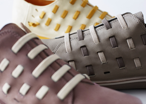 Nendo creates Beetle shoe for Camper with laces slotted through the uppers