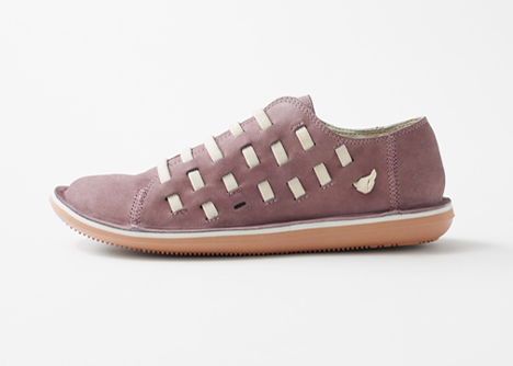 Nendo creates Beetle shoe for Camper with laces slotted through the uppers