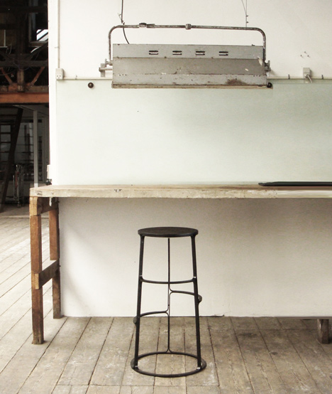 Bar stool by Aurélien Barbry features multiple footrests to fit any user