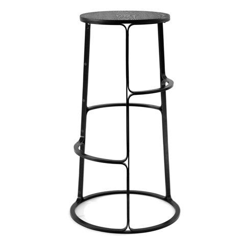 Bar stool by Aurélien Barbry features multiple footrests to fit any user