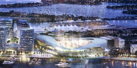 David Beckham unveils seafront stadium proposal for Miami port