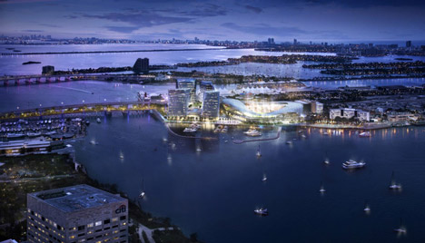 David Beckham unveils seafront stadium in Miami port
