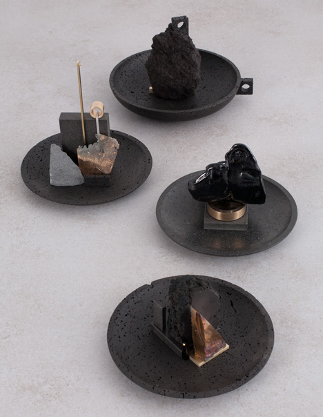 Formafantasma experiment with lava to form furniture collection