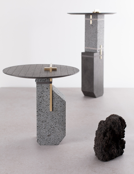 Formafantasma experiment with lava to form furniture collection