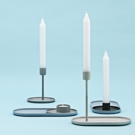 Family of candle holders created by Simon Legald for Normann Copenhagen