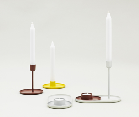 Family of candle holders created by Simon Legald for Normann Copenhagen