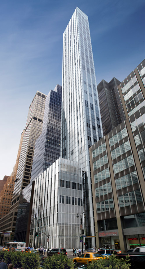 Foster's skinny skyscraper underway beside Mies' Seagram Building