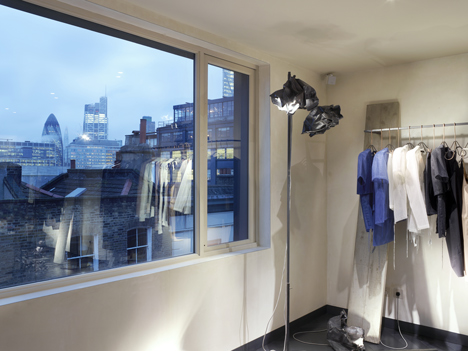 Industrial materials used to furnish Hostem womenswear interior by JamesPlumb