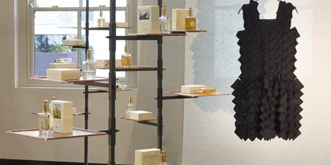 Industrial materials used to furnish Hostem womenswear interior by JamesPlumb