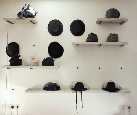 Industrial materials used to furnish Hostem womenswear interior by JamesPlumb