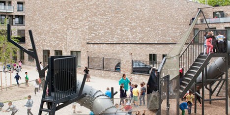 Studio Makkink & Bey adds industrial playground to Mecanoo’s Reimerswaalhof housing