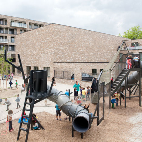 Studio Makkink & Bey adds industrial playground to Mecanoo’s Reimerswaalhof housing