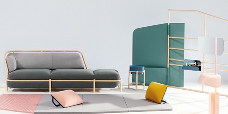 Rattan cane supports Insulaire furniture collection by Numéro 111