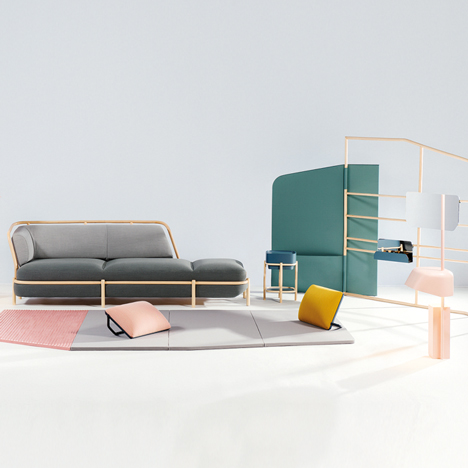 Rattan cane supports Insulaire furniture collection by Numéro 111