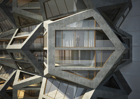 Tammo Prinz's modular skyscraper concept celebrates five-sided surfaces