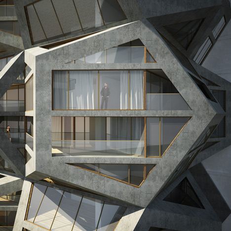 Tammo Prinz's modular skyscraper concept celebrates five-sided surfaces