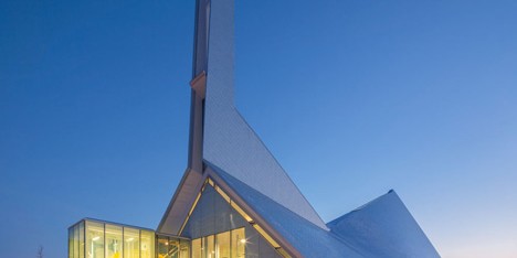 Lofty church in Quebec transformed into a library by Dan Hanganu and Cote Leahy Cardas