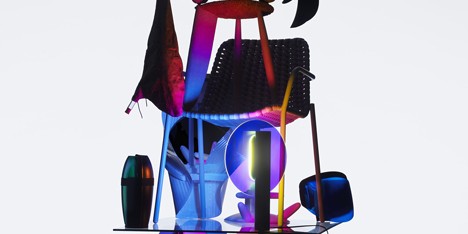 Moustache products to form breathing installation at Spazio Rossana Orlandi