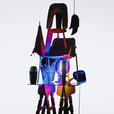 Moustache products to form breathing installation at Spazio Rossana Orlandi