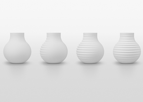 Mutant vase by Yiannis Ghikas has a sci-fi surface pattern