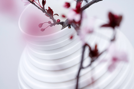 Mutant vase by Yiannis Ghikas has a sci-fi surface pattern