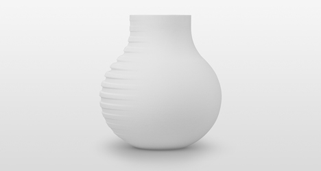 Mutant vase by Yiannis Ghikas has a sci-fi surface pattern