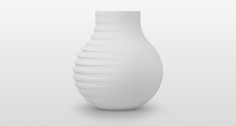 Mutant vase by Yiannis Ghikas has a sci-fi surface pattern