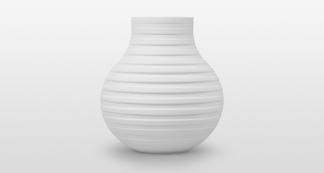 Mutant vase by Yiannis Ghikas has a sci-fi surface pattern