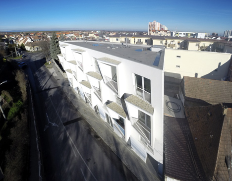Angular balconies stretch towards sunlight at North Star Apartments by Nice Architects
