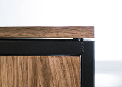 Suspended staircase combined with desk and storage space by Mieke Meijer
