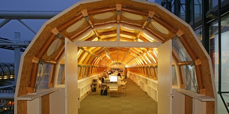 Paper Temporary Studio by Shigeru Ban