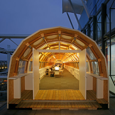 Paper Temporary Studio by Shigeru Ban