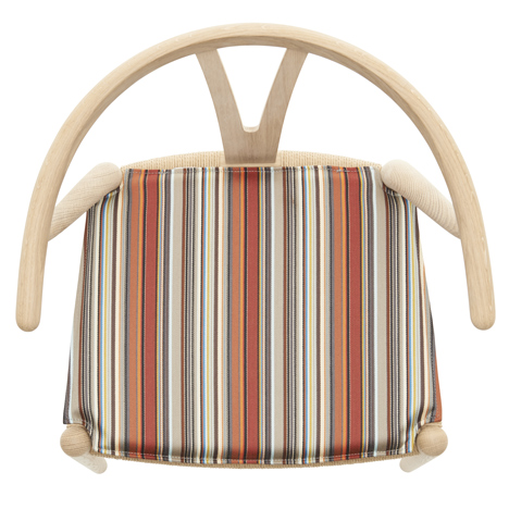 Paul Smith upholsters classic furniture designs by Hans J. Wegner in his signature stripes