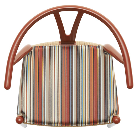 Paul Smith upholsters classic furniture designs by Hans J. Wegner in his signature stripes