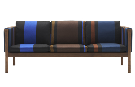 Paul Smith upholsters classic furniture designs by Hans J. Wegner in his signature stripes