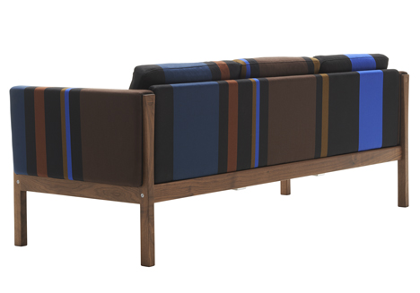 Paul Smith upholsters classic furniture designs by Hans J. Wegner in his signature stripes