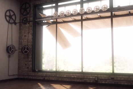 Kinetic louvres move in three dimensions to screen sunlight from any angle